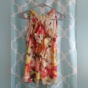 Floral Sleeveless Women's Top